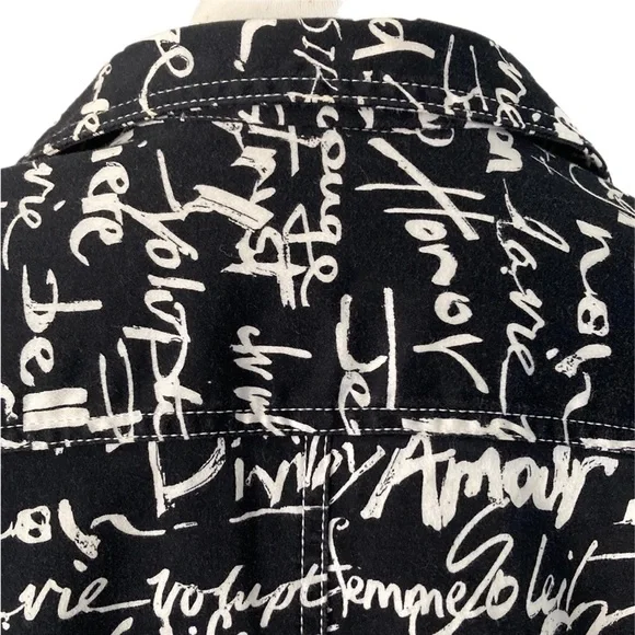 VINTAGE 90/Y2k graffiti print long sleeve pencil Dress - Picture 13 of 16